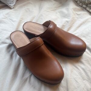 Madewell Brown Leather Mules
